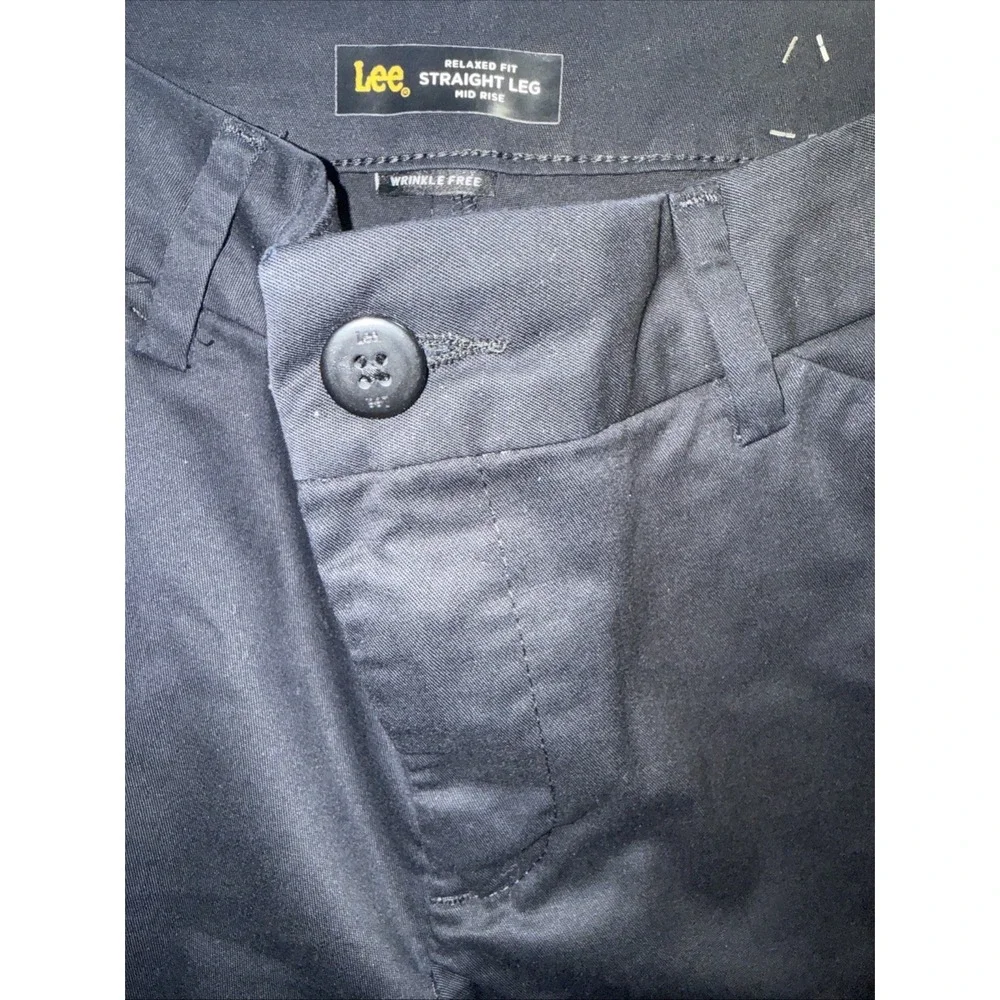 Lee Flex Motion Straight Leg Women's Black Pants Size 12 Short - Picture 3 of 6